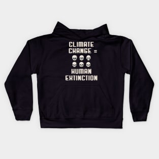 Climate change mean Human extinction Kids Hoodie